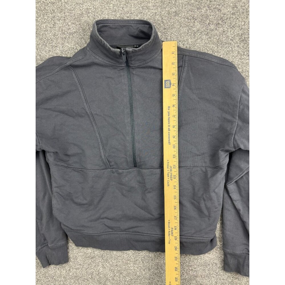 Richer Poorer Quarter Zip Sweatshirt Womens Small Gray Mock Neck Fleece Pullover - Picture 3 of 8